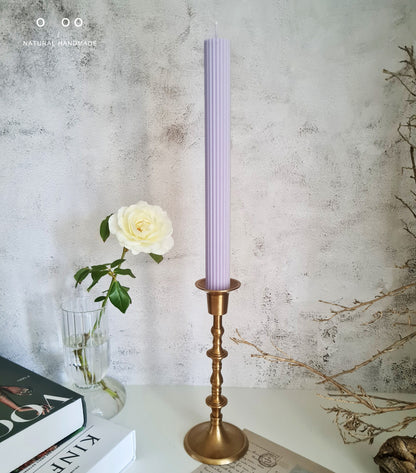 Roma Ribbed Taper Candle