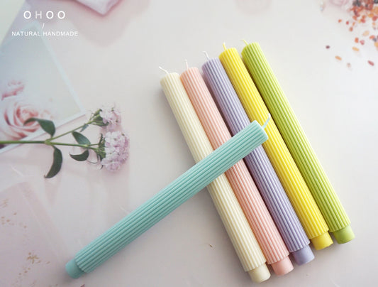 Roma Ribbed Taper Candle