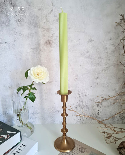 Roma Ribbed Taper Candle