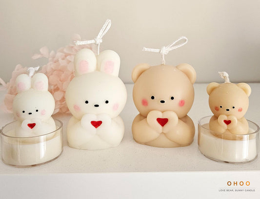 Cute Bear Candle, Bunny Candle