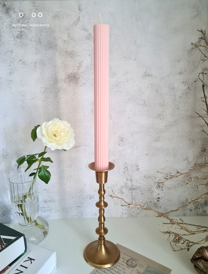 Roma Ribbed Taper Candle
