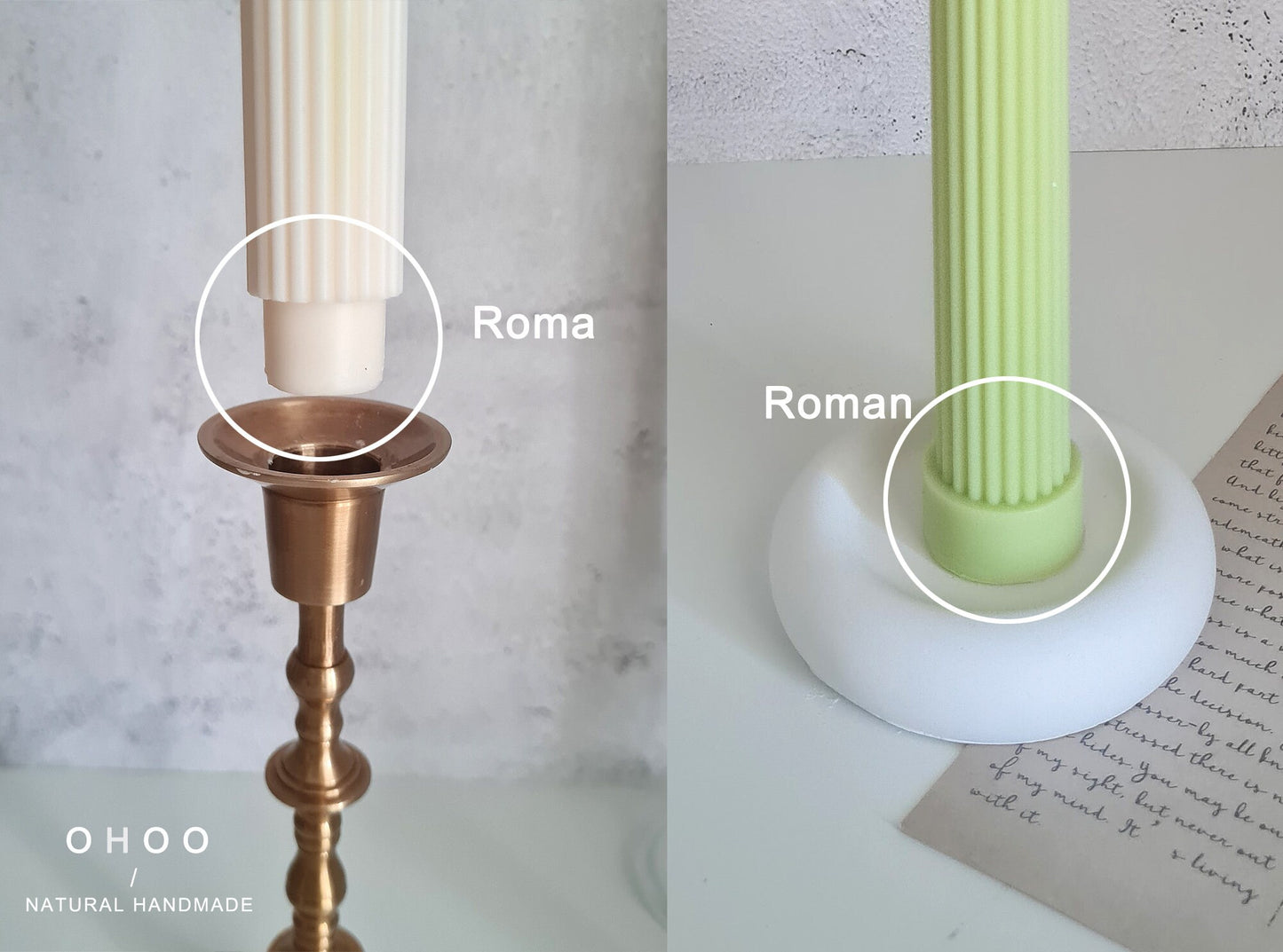 Roman Ribbed Soy Wax Candle