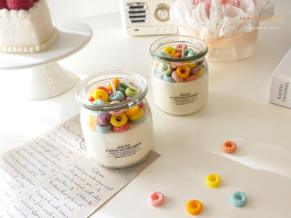 Fruit Loops Cereal Candle