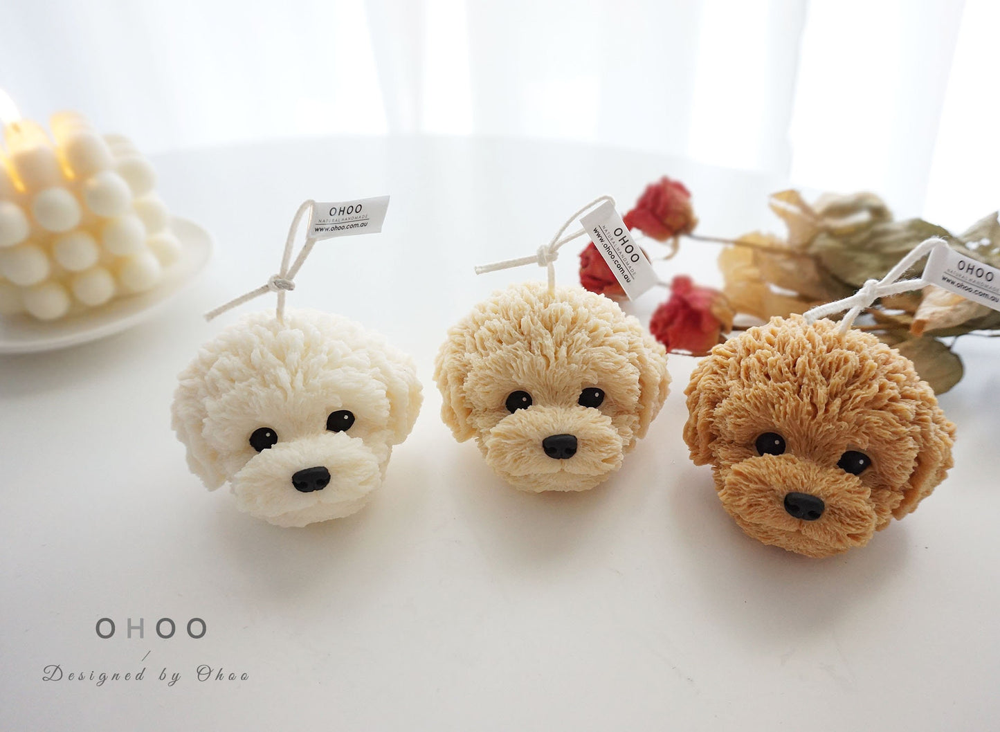 Poodle & Bichon Dog Candle