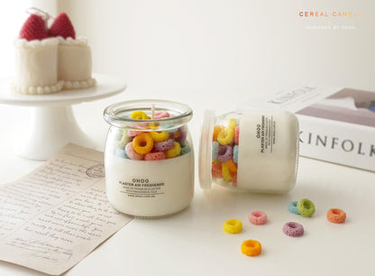 Fruit Loops Cereal Candle