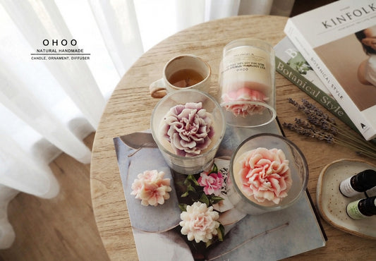 Carnation Flower Soy Candle