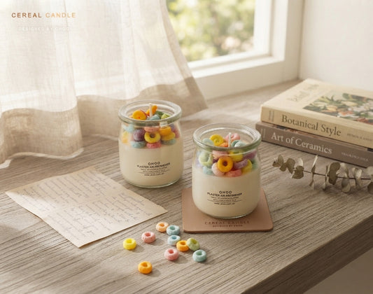 Fruit Loops Cereal Candle