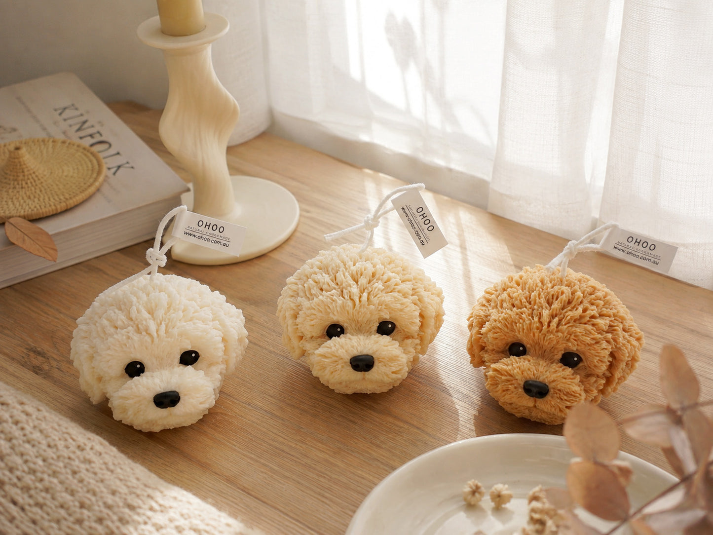 Poodle & Bichon Dog Candle