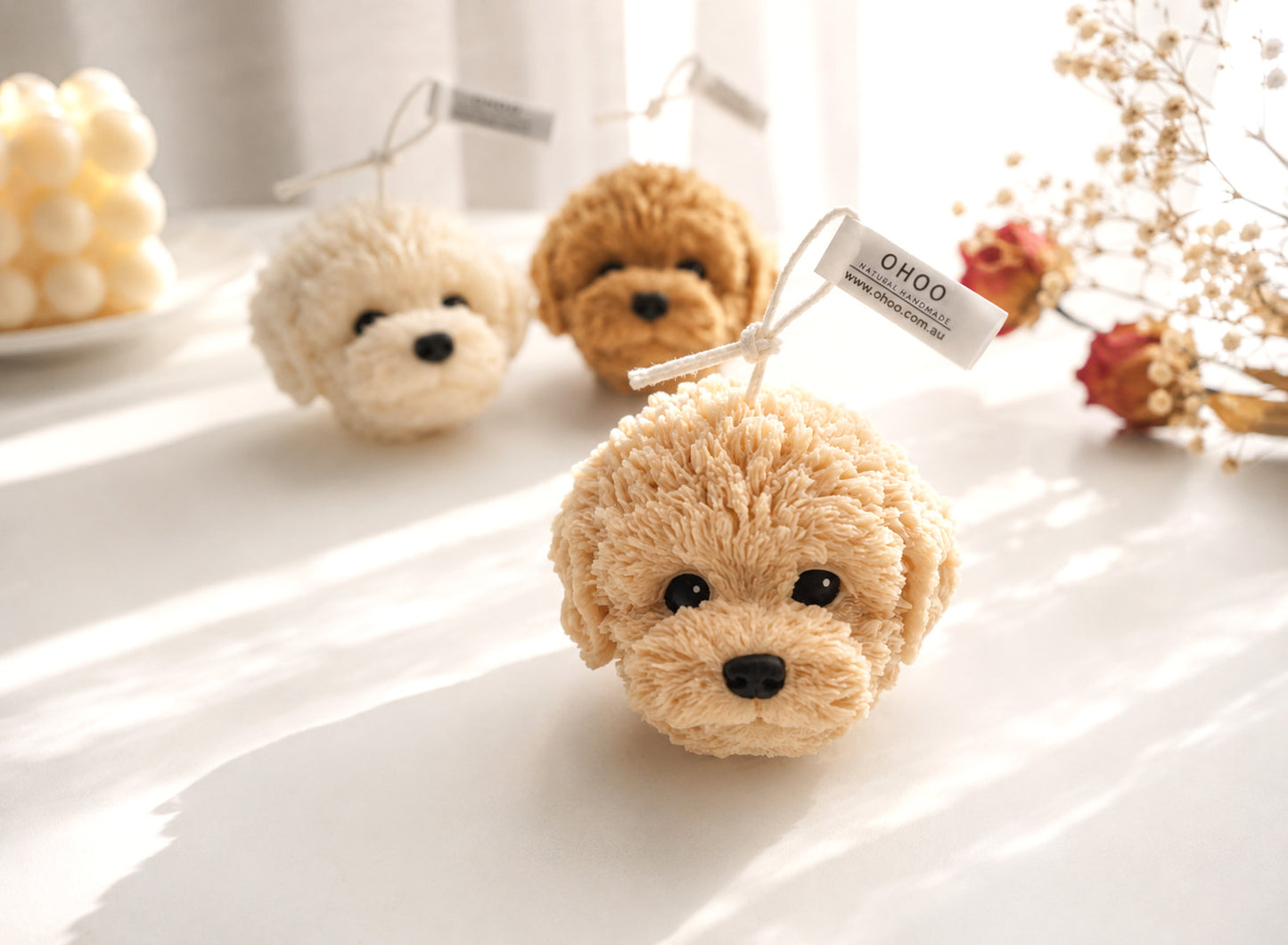 Poodle & Bichon Dog Candle