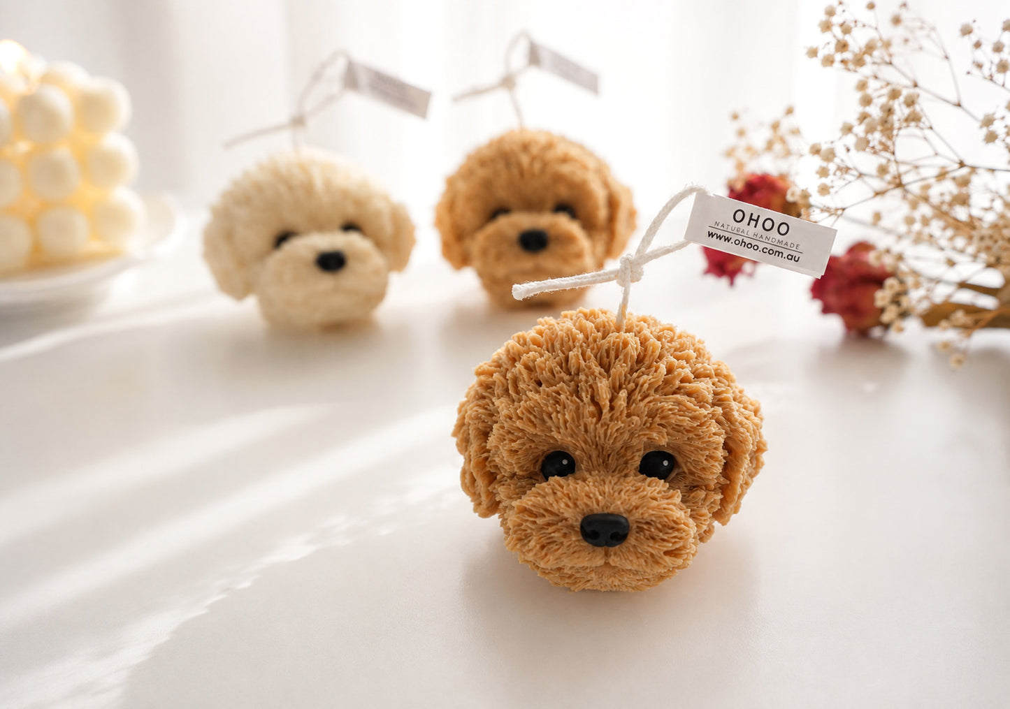 Poodle & Bichon Dog Candle