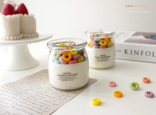 Fruit Loops Cereal Candle